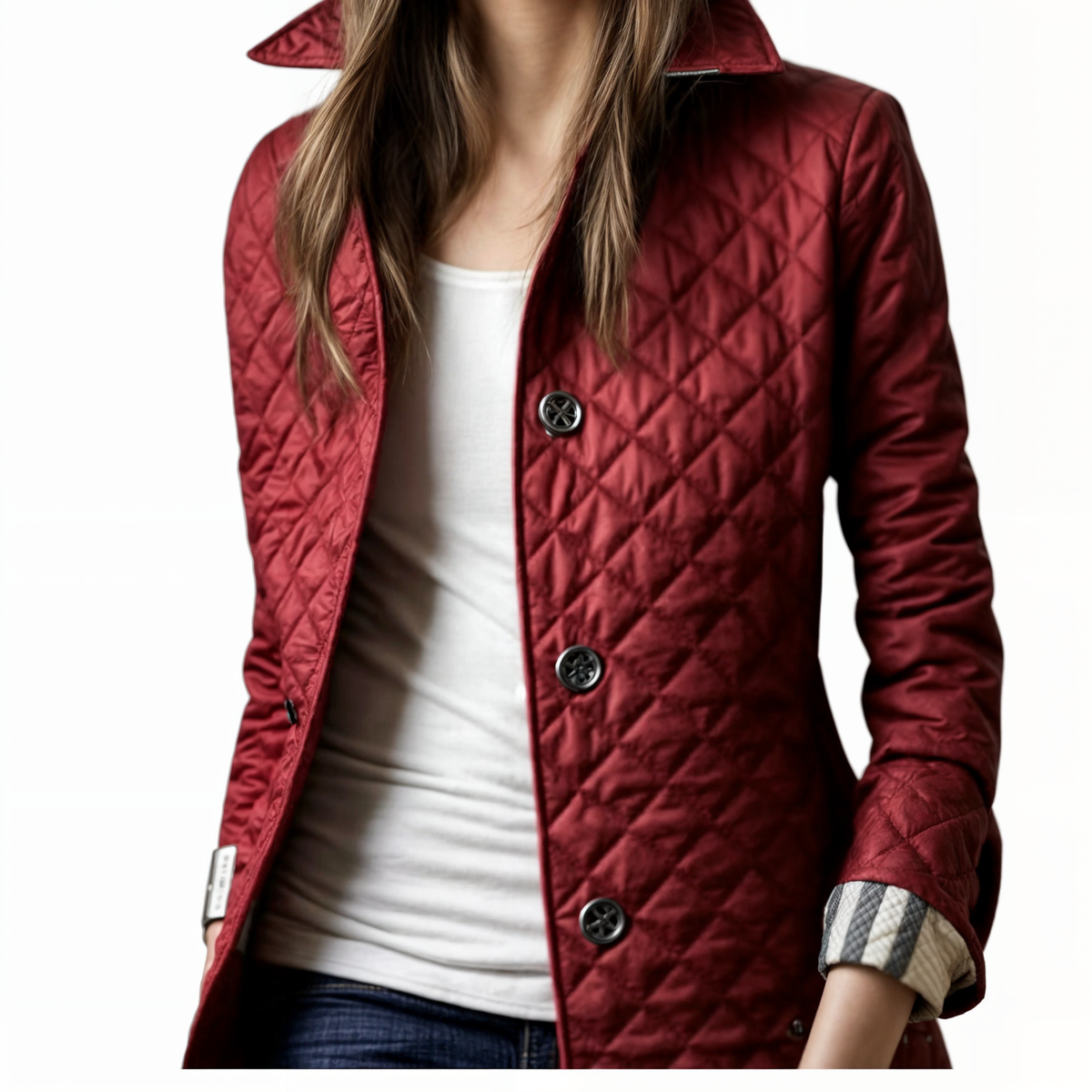 Damen-Steppjacke mit Umlegekragen