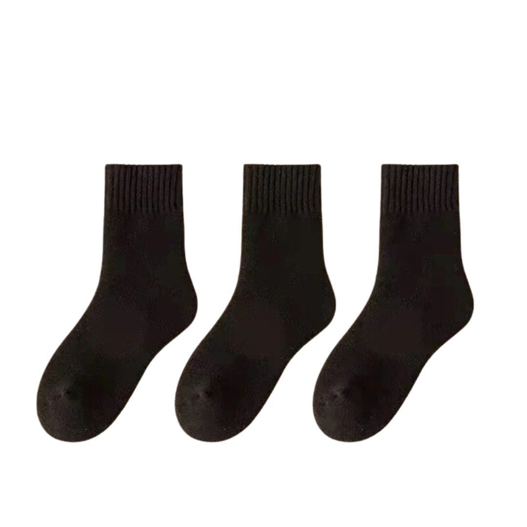 3 Paar dicke Damensocken aus Wolle